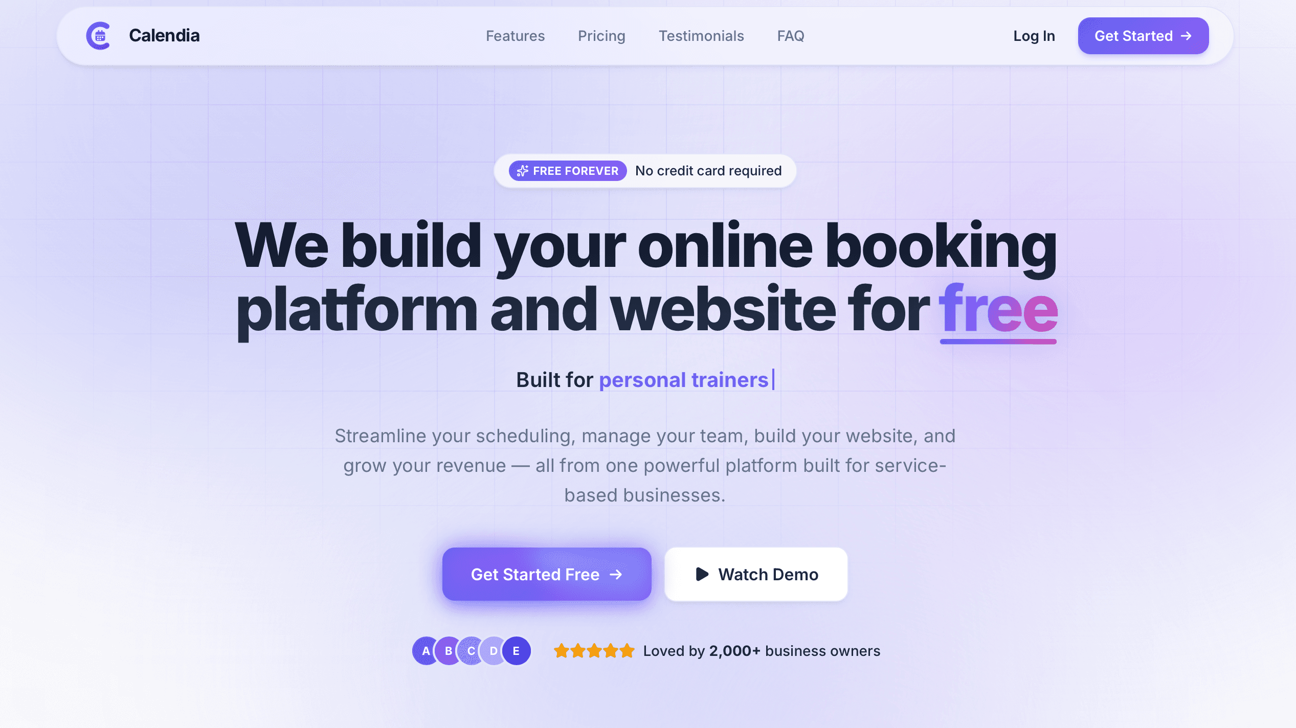 Calendia website